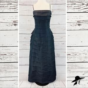 Belsoie black layer long dress strapless optional